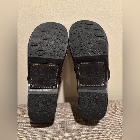 Born Bailie Black Loafers Size 7 Suede Leather Clogs Handcrafted main image 5